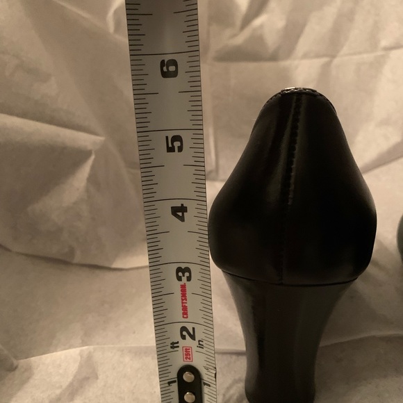 Joan & David Circa wedge black open toe heels - Picture 2 of 5